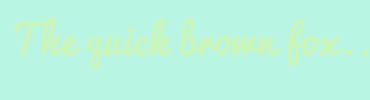 Image with Font Color CBF6B8 and Background Color B8F6E3